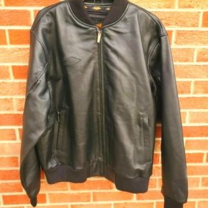 Power Trip Vented Leather Motorcycle Jacket Size Large